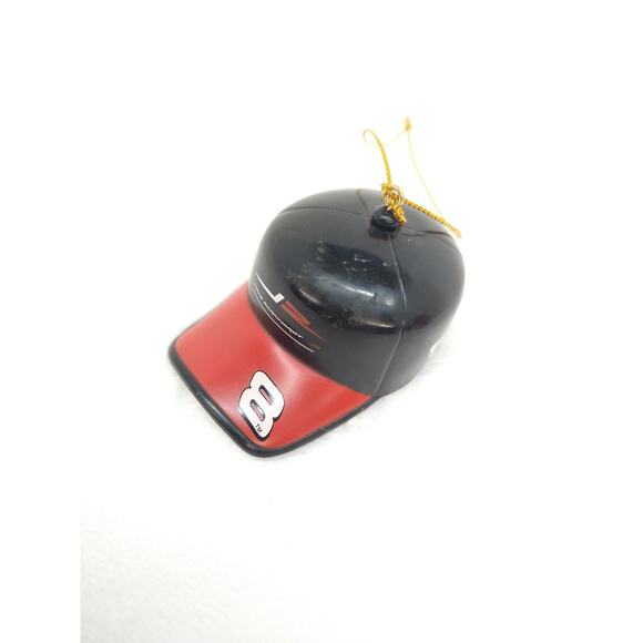 Dale Earnhardt Jr #8 Christmas Ornament Plastic Baseball Hat Miniature Red Black - Picture 13 of 16